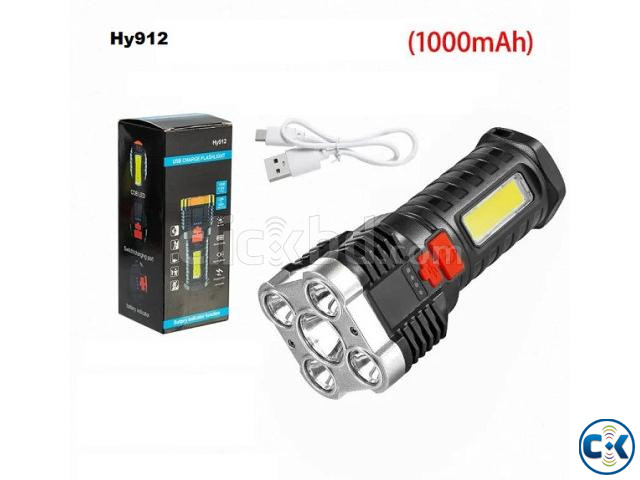 Hy912 USB Charge 5 Head Flashlight large image 4