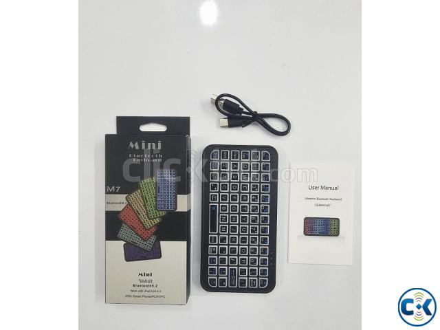 M7 Mini Bluetooth 5.2 Keyboard Colorful Light large image 1