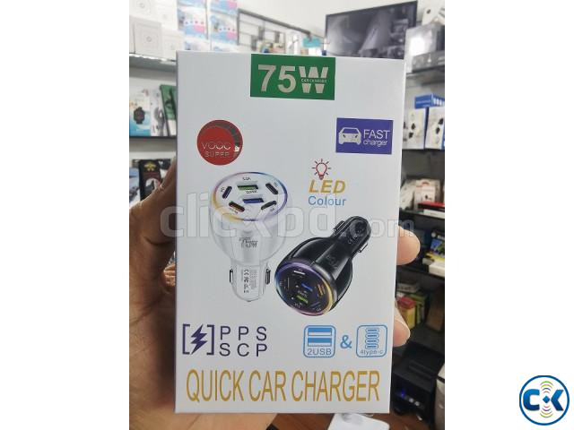 75W Quick Car Charger 2 USB 4 Port Type-C large image 0