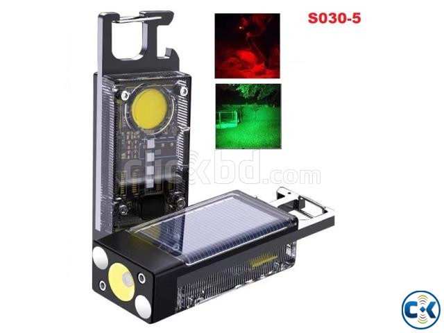 S030-5 Solar Energy keychain Flashlight large image 0