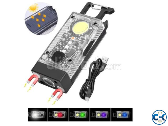 S030-5 Solar Energy keychain Flashlight large image 1