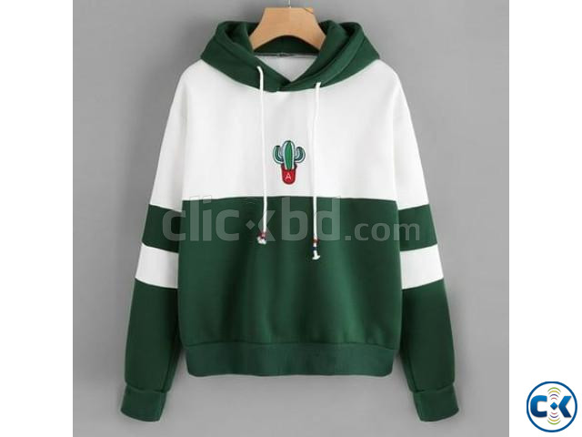 Premium winter ladies hoodie large image 1