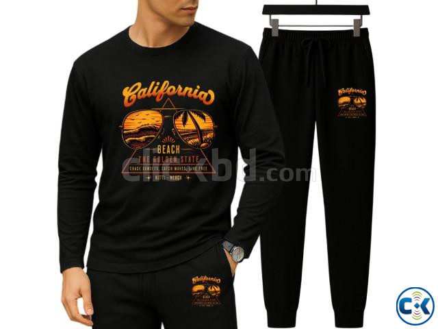 Long Sleeve Drop Shoulder Tshirt and Trouser Set large image 0