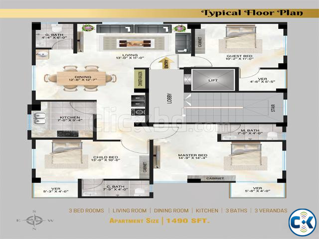 Luxurious Apartment for Sale Ongoing Project in Aftabnagar large image 2