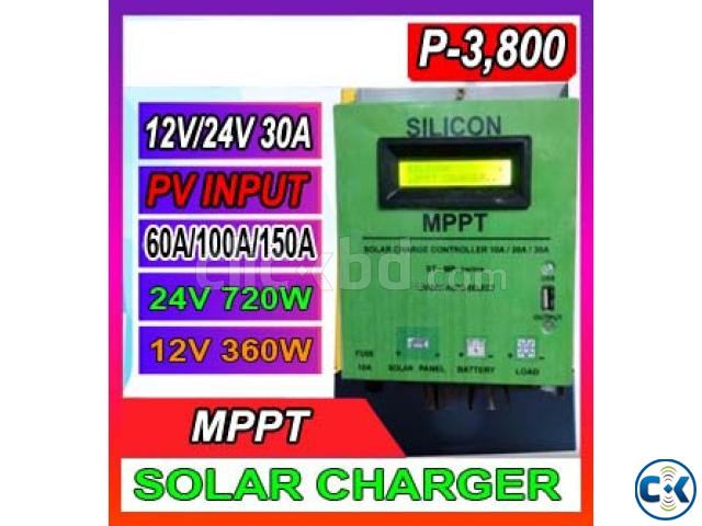 MPPT SOLAR charge CONTROLLER 30A with USB large image 0