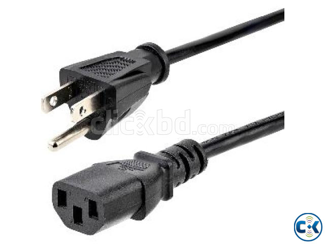 3-Pin 1.5 Meter Black Desktop Power Cable with Fuse large image 1