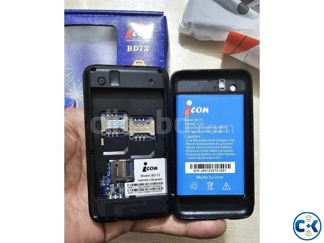 icon BD72 Mini Card Phone Dual Sim Black large image 2