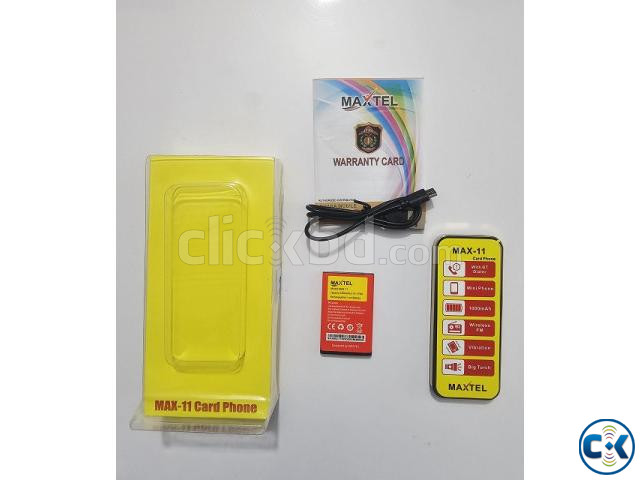 Maxtel Max11 Card Phone Dual Sim Gold large image 1