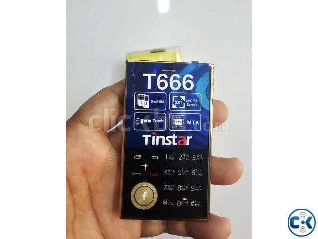 Tinstar T666 Galaxy Card Phone Dual Sim Gold large image 1
