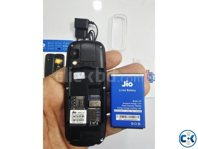 Jio J12 Mini Button Phone Dual Sim With Cover Black large image 4