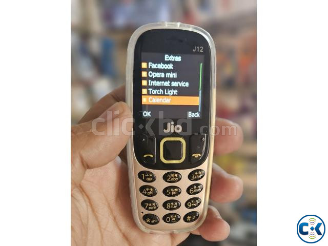 Jio J12 Mini Phone Dual Sim Cover Gold large image 4