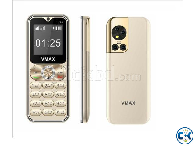 Vmax V18 Super Mini Card Phone Dual Sim Gold large image 0