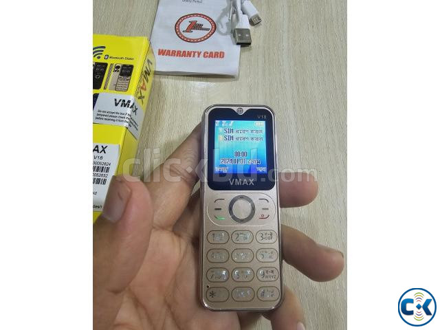 Vmax V18 Super Mini Card Phone Dual Sim Gold large image 4