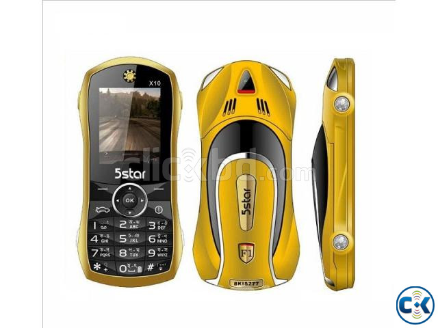 5Star X10 Car Shape Phone Gold large image 0