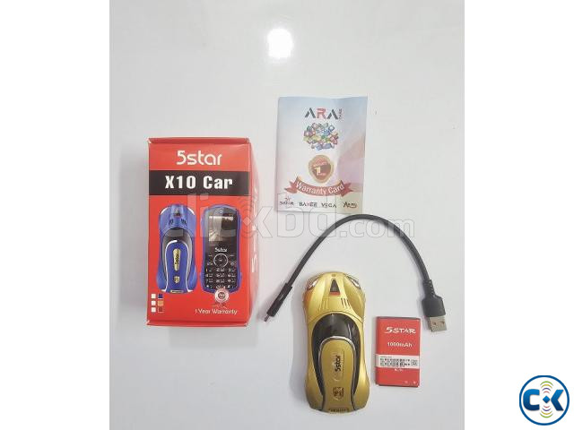 5Star X10 Car Shape Phone Gold large image 1