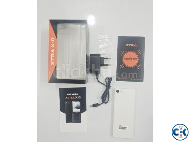 XTRA X10 Button Phone Metal Body White large image 2