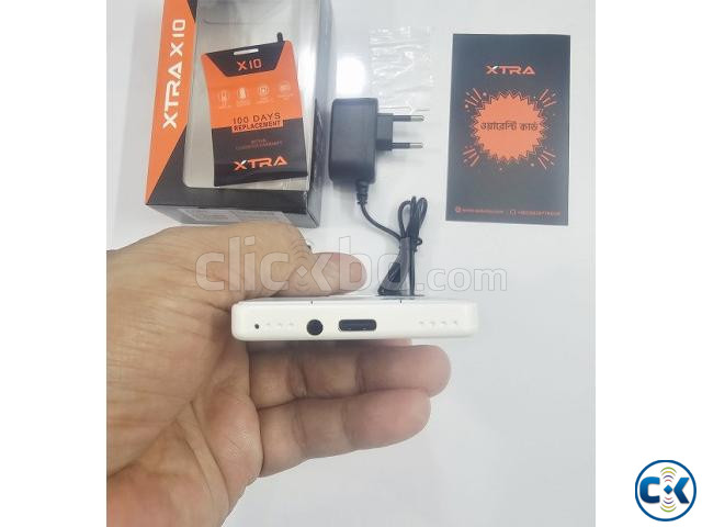 XTRA X10 Button Phone Metal Body White large image 4