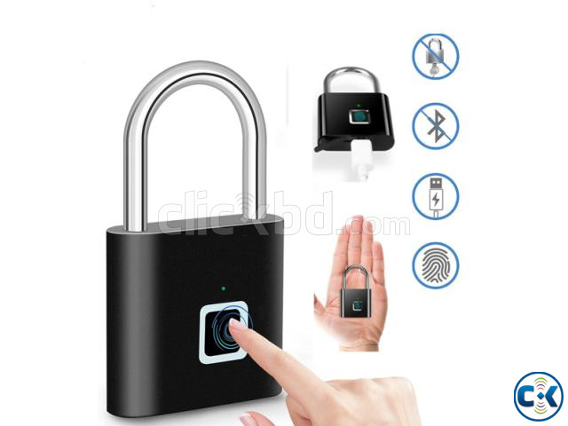 Fingerprint Keyless Smart Padlock Rechargable large image 0