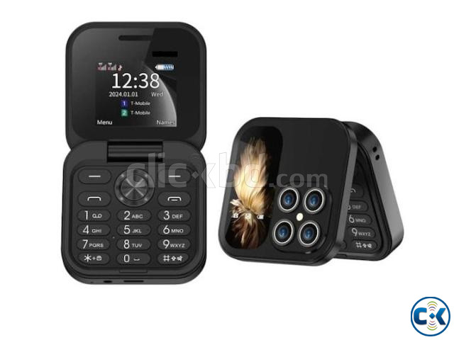 Qphone Q9 Folding Phone Black large image 0