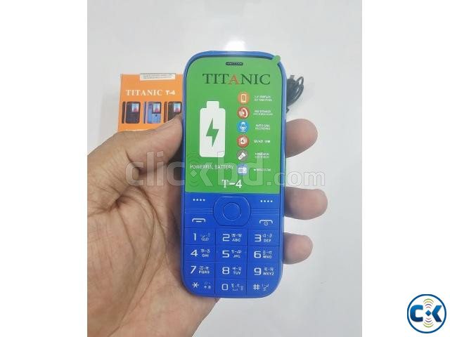 Titanic T4 Four Sim Button Phone Blue large image 0