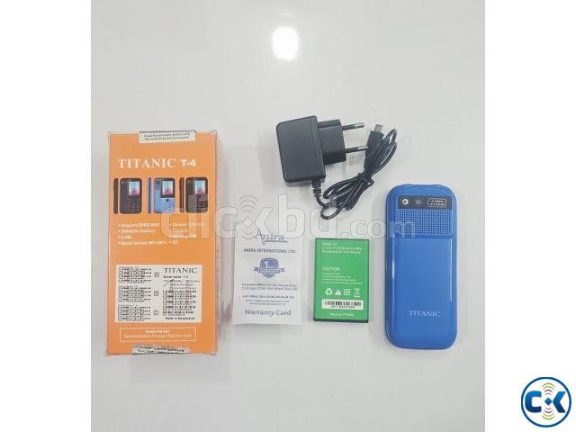 Titanic T4 Four Sim Button Phone Blue large image 2