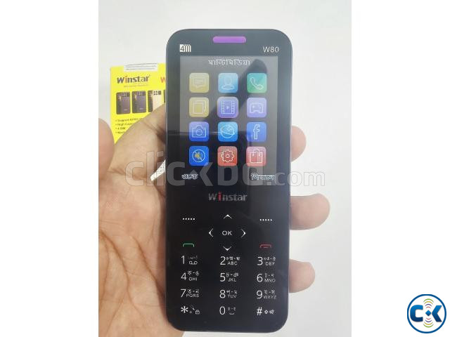 Winstar W80 Four Sim Button Phone Black large image 4