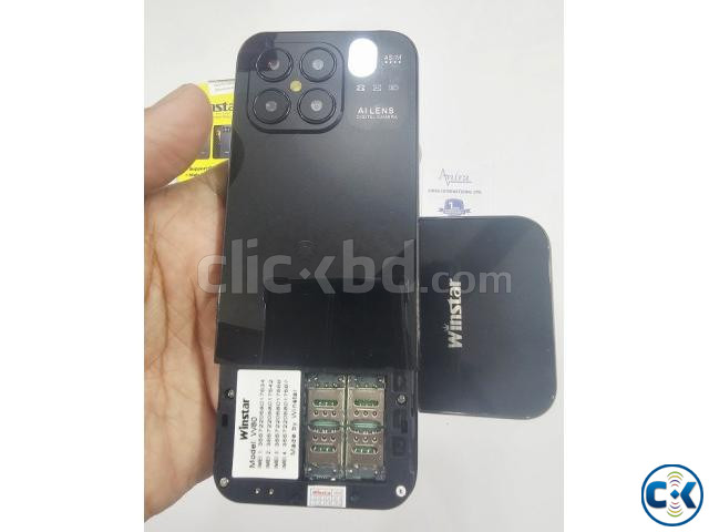 Winstar W80 Four Sim Phone Metal Body Blue large image 3