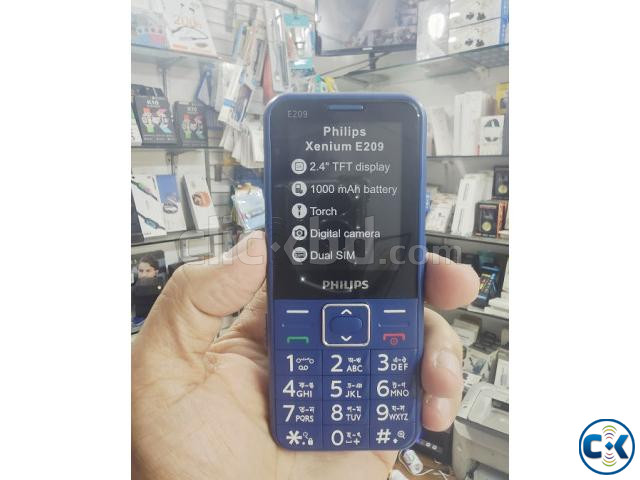 Philips E209 Button Phone Dual Sim Black large image 2