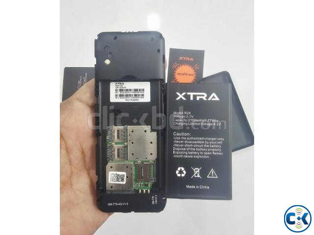 XTRA R24 4G Button Phone Dual Sim Black large image 2