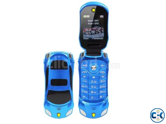 Agetel AG4 Car Shape Folding Mobile Phone Blue large image 0
