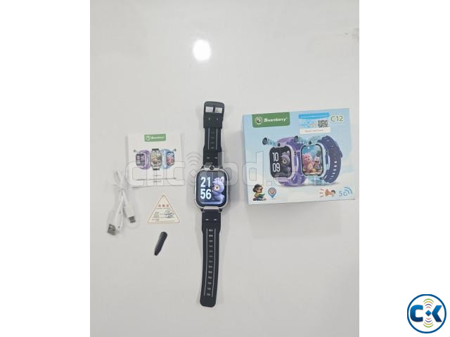 Smartbarry C12 4G Kids Smartwatch GPS Tracker Video Call Bla large image 0