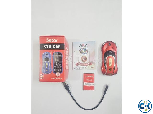 5Star X10 Car Phone Dual Sim Camera Red large image 1