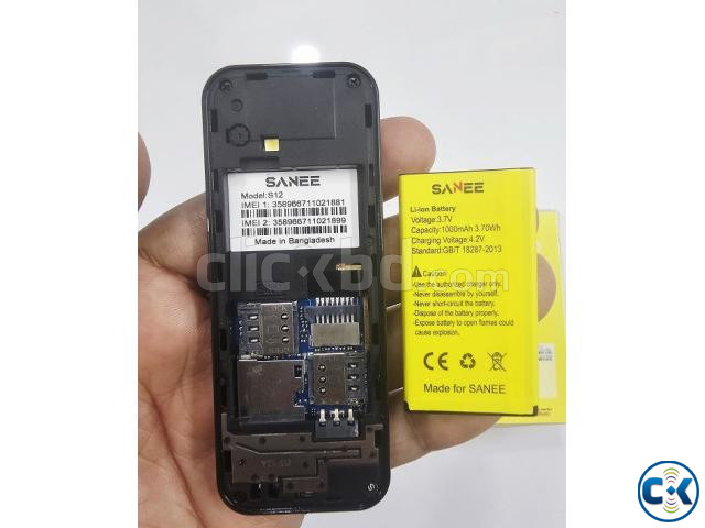 Sanee S12 Mini Card Phone Dual Sim Black large image 3