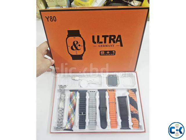 Y80 Ultra Smartwatch Bluetooth Call With 8 Strap large image 1