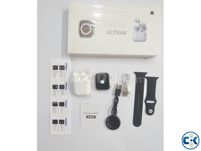 Smarwatch Ultra 8 Headphone Bluetooth Calling Black large image 2
