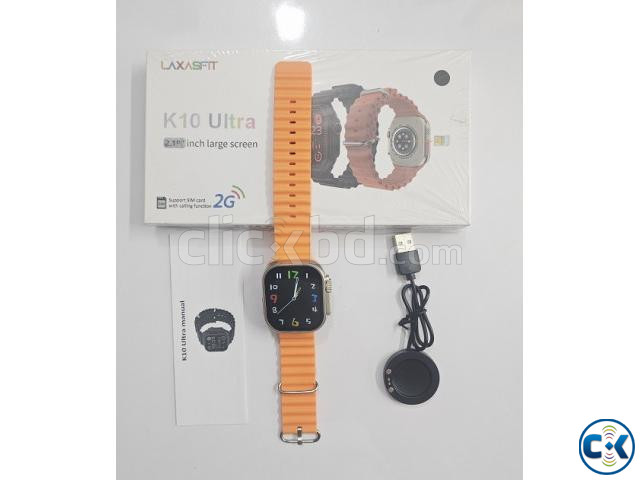 K10 Ultra Smartwatch Camera Single Sim Orange large image 2