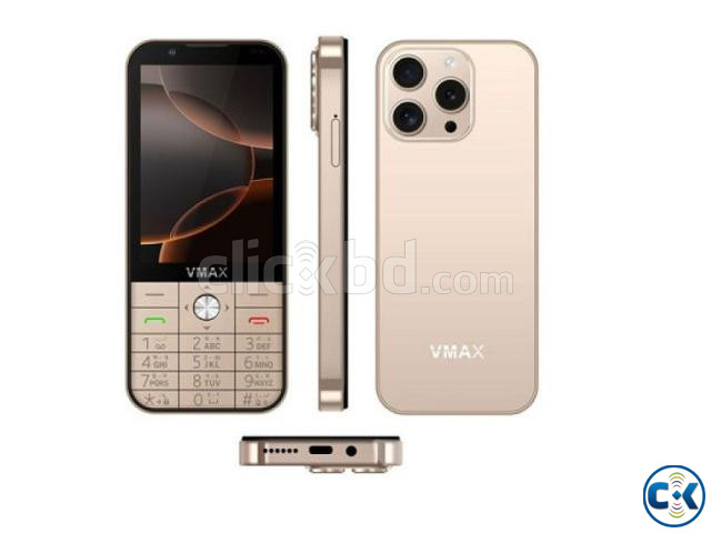 VMAX Note-14 Android Button Phone 4GB 64GB-Gold large image 0
