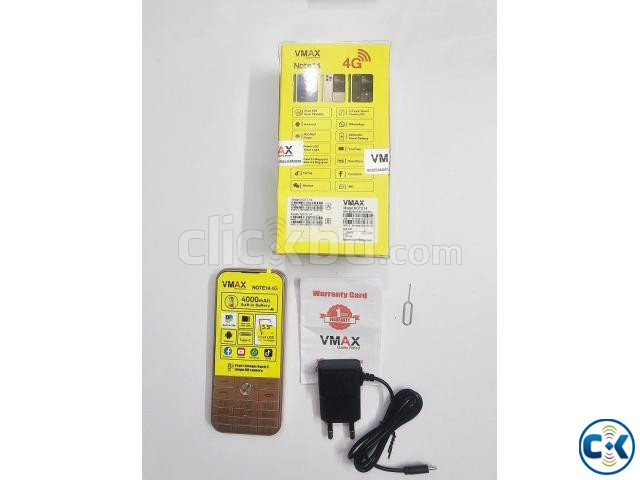 VMAX Note-14 Android Button Phone 4GB 64GB-Gold large image 1