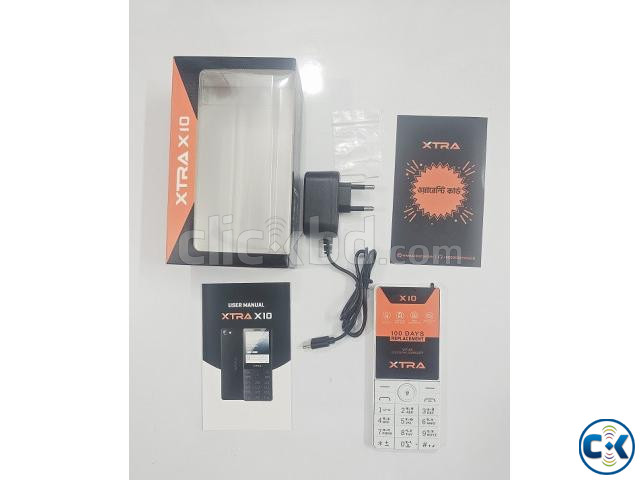 XTRA X10 Button Phone Metal Body White large image 1