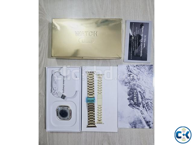 A2858 Ultra Smartwatch A-pple Logo Strip - Gold Edition large image 1