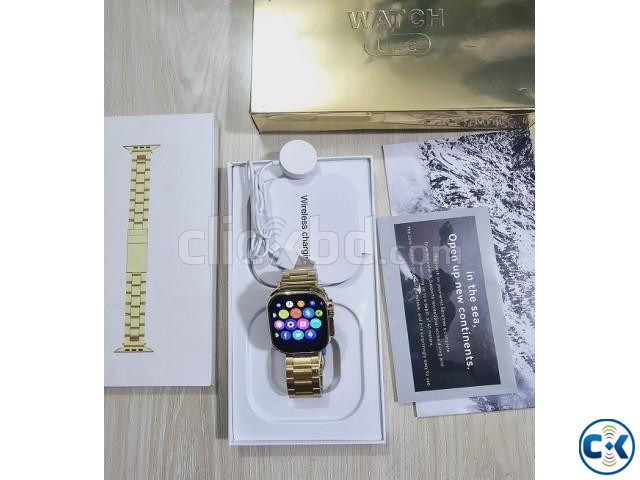 A2858 Ultra Smartwatch A-pple Logo Strip - Gold Edition large image 2