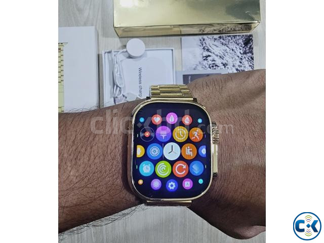 A2858 Ultra Smartwatch A-pple Logo Strip - Gold Edition large image 4