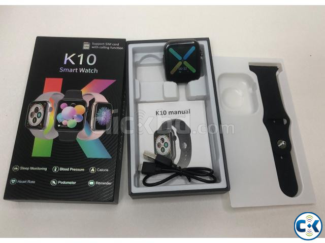 K10 Smartwatch Single Sim Call Sms Touch Display large image 2