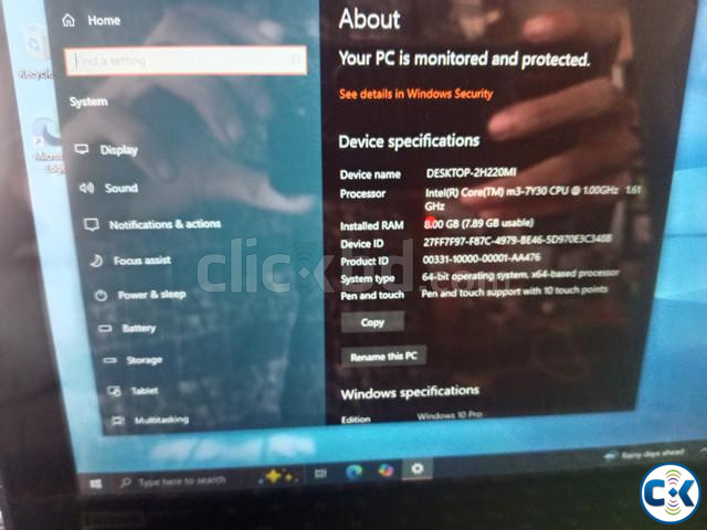 Lenovo ThinkPad Yoga 11e 7th Gen Core M3 8GB DDR4 RAM 256G large image 2
