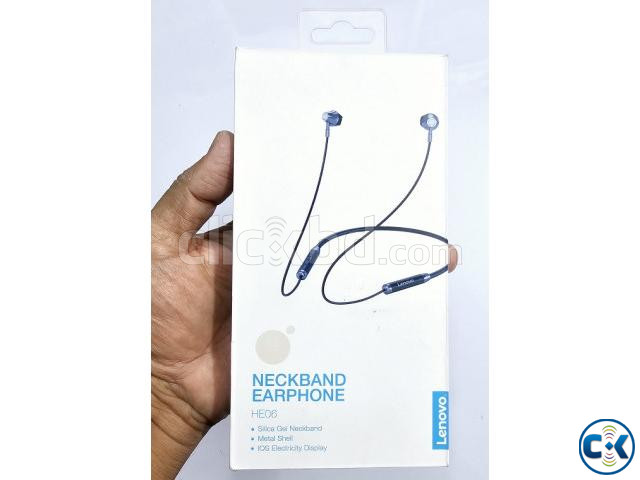 Lenovo HE06 Neckband Earphone Black large image 2