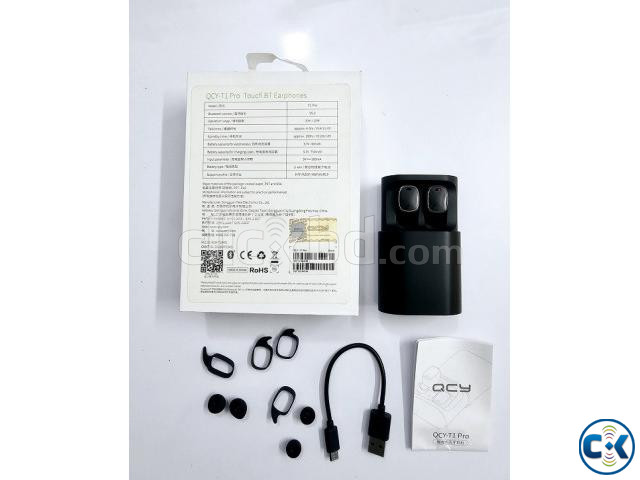 QCY T1 Pro Touch Bluetooth Earphone large image 1
