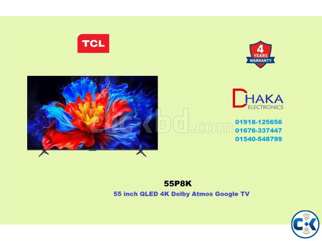TCL 55P8K 55 inch QLED 4K Google TV Price BD Official large image 1