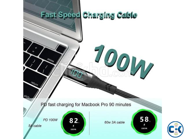 100W LED Display PD Fast Charging Cable large image 4