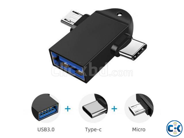 2 in 1 OTG Card Reader Adapter Type C large image 0