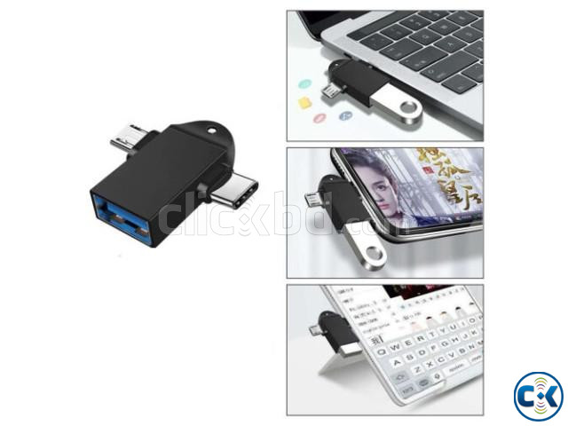 2 in 1 OTG Card Reader Adapter Type C large image 2